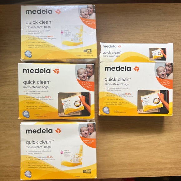 (4 boxes - 17 bags) New Medela Quick Clean MicroSteam Bags - Picture 2 of 3
